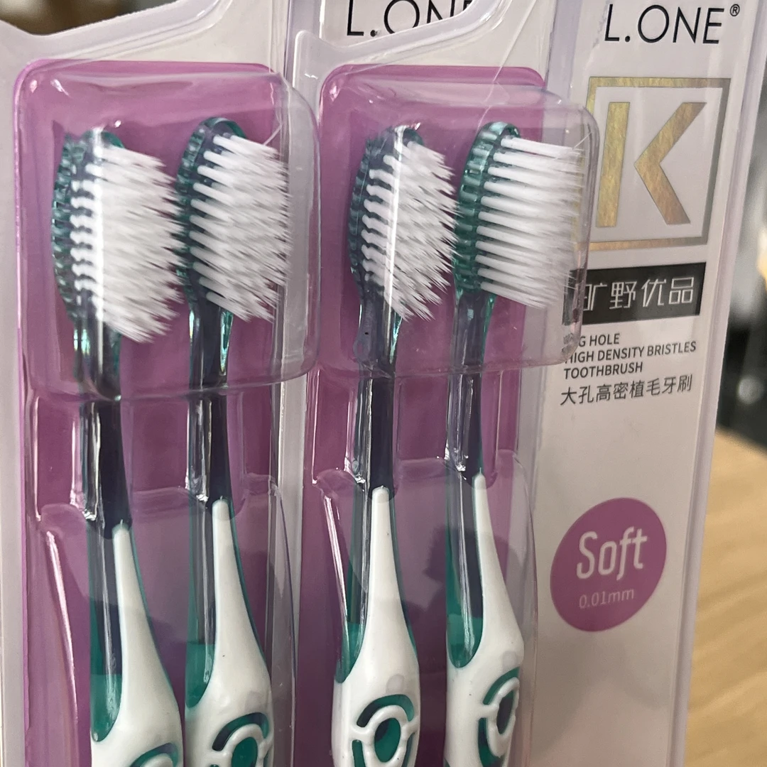 大孔高密植毛牙刷颜色随机