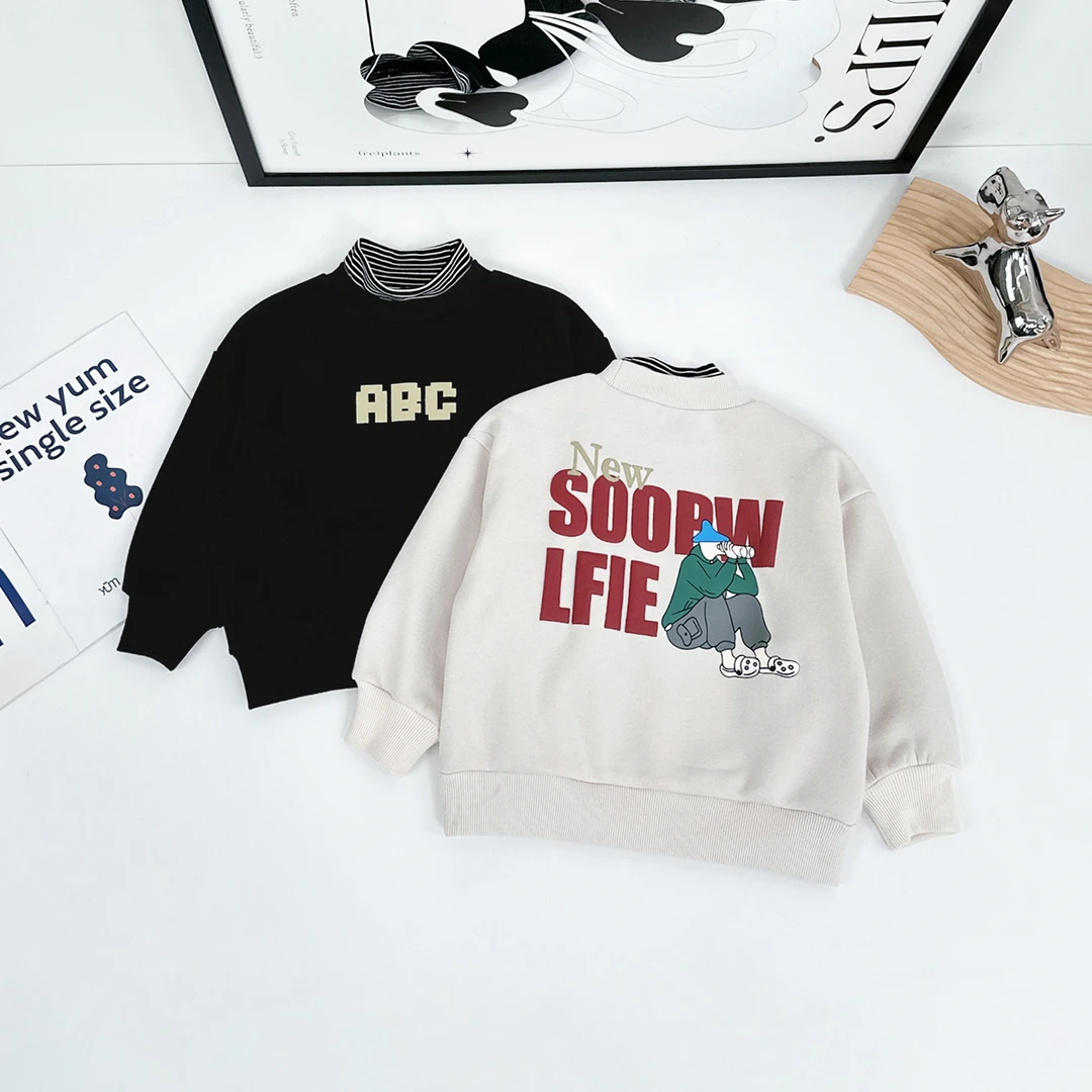 儿童卫衣加绒款长袖2025新款秋冬装男童 D-HZ241279 悠悠童话童装