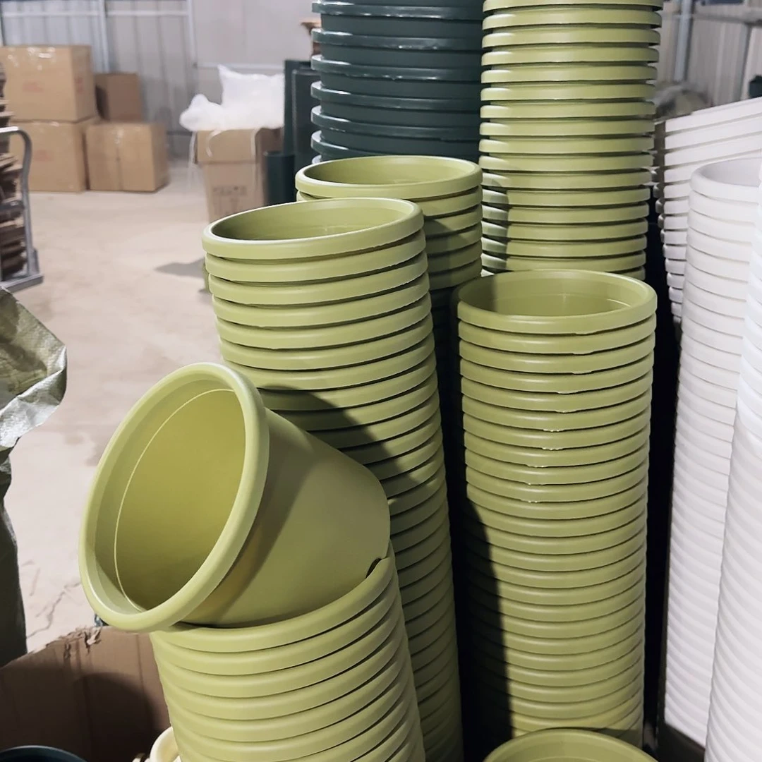 塑料四季盆2号果绿6个带托盘