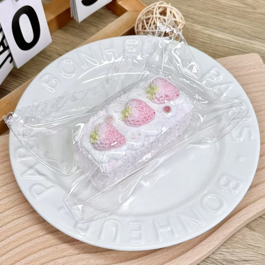 【草莓三连长饭团】纯手工食品级硅胶捏捏乐解压玩具