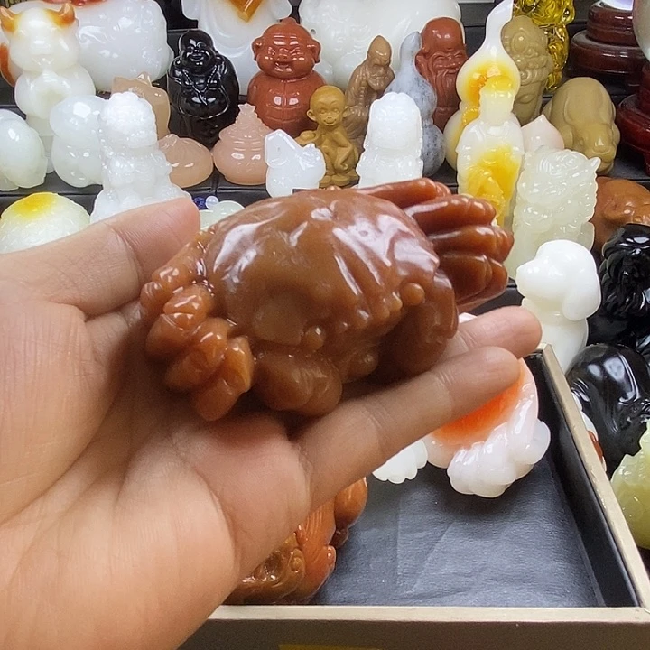无花朵威原石手把件