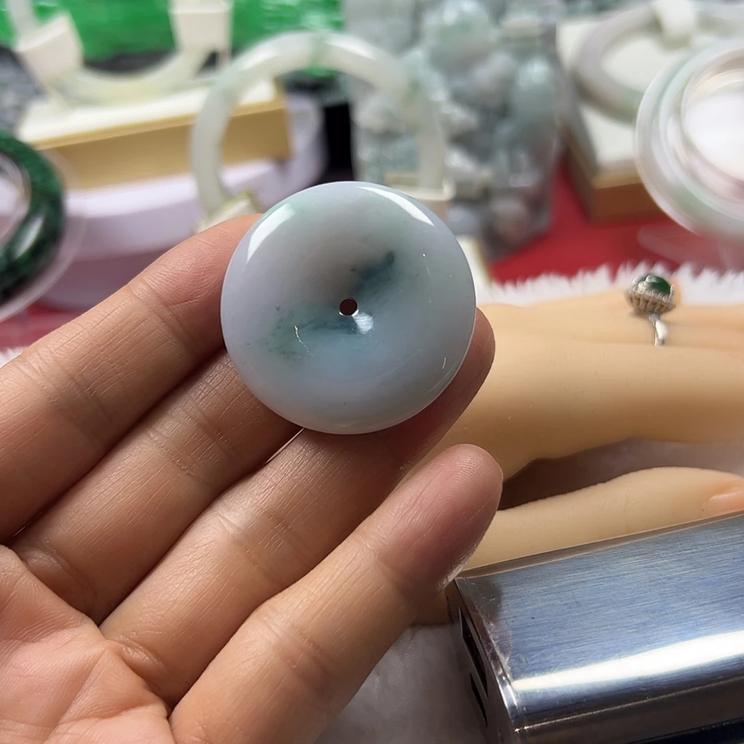 颈饰未镶嵌翡翠缅甸天然A货翡翠平安扣