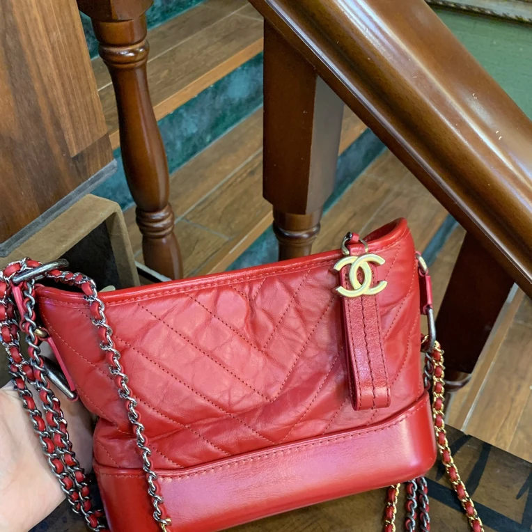 99新 Chanel/香奈儿 红色小号流浪包 27开 99新