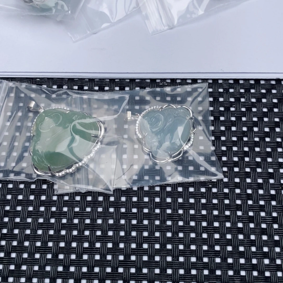 翡翠挂件银S925镶嵌