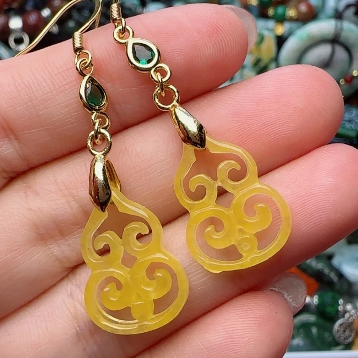 翡翠耳饰未镶嵌天然A货53