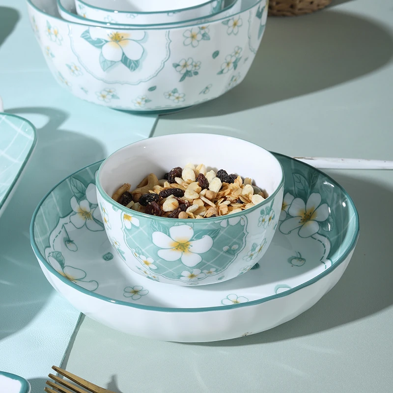 新款餐具绿野仙踪5英寸饭碗4个装家庭装光滑易清洗可用微波炉耐热