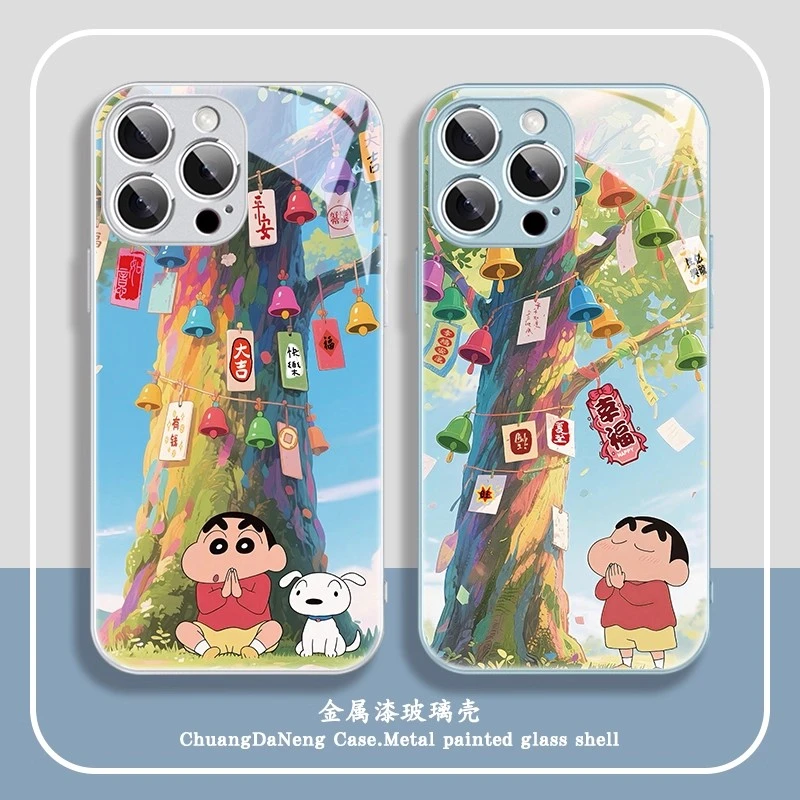 适用苹果16/华为pura80/小米15/vivo/oppo许愿小新网红卡通手机壳