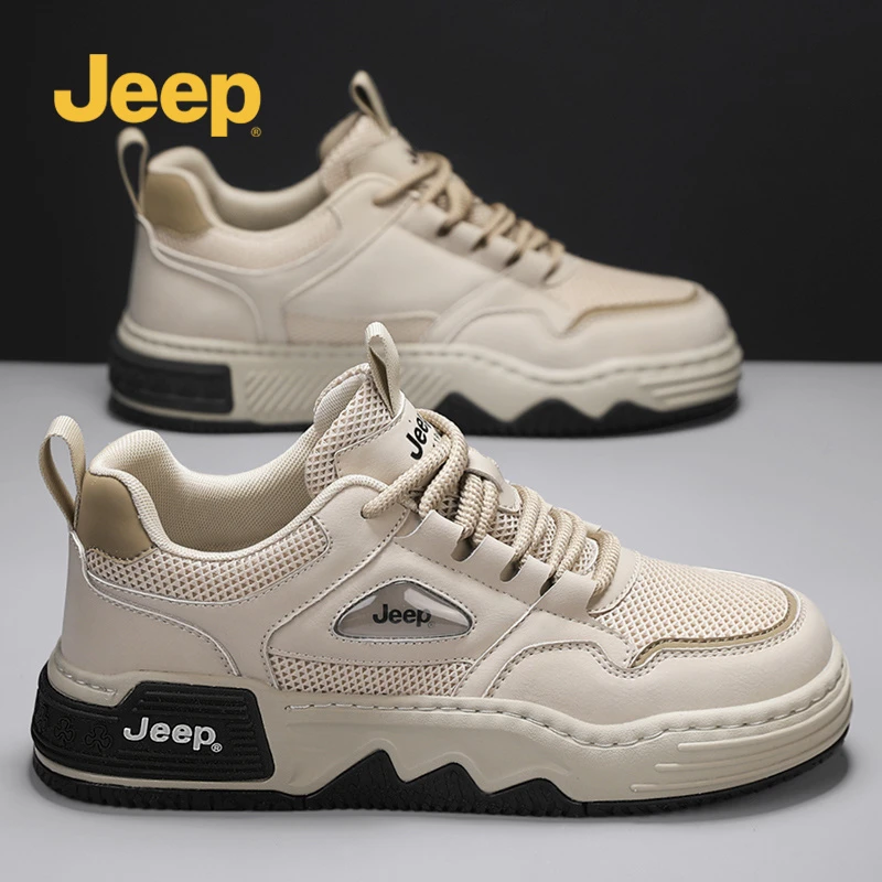 jeep吉普男鞋夏季网面透气低帮板鞋潮牌休闲新款爆款鞋子男士男款