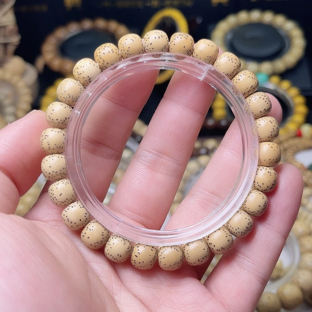 星月菩提手串9/8大留白鸡油黄