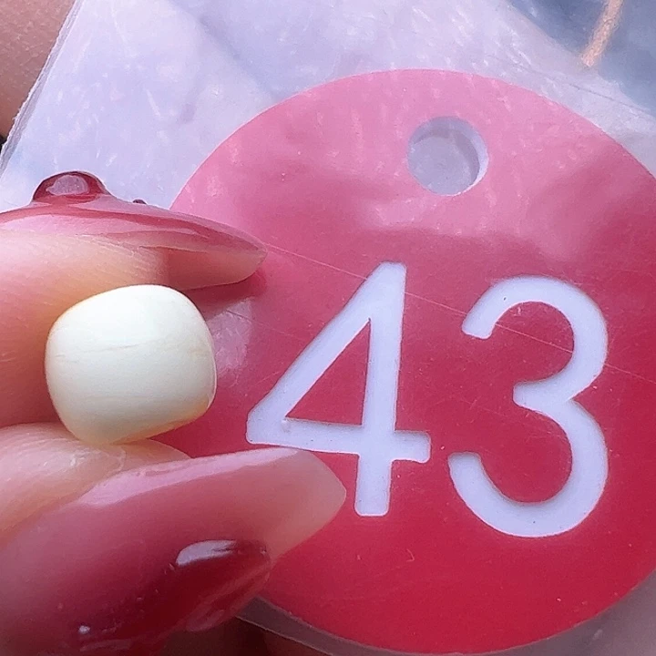 蜜蜡裸石未镶嵌春**实8mm 白蜡 老型