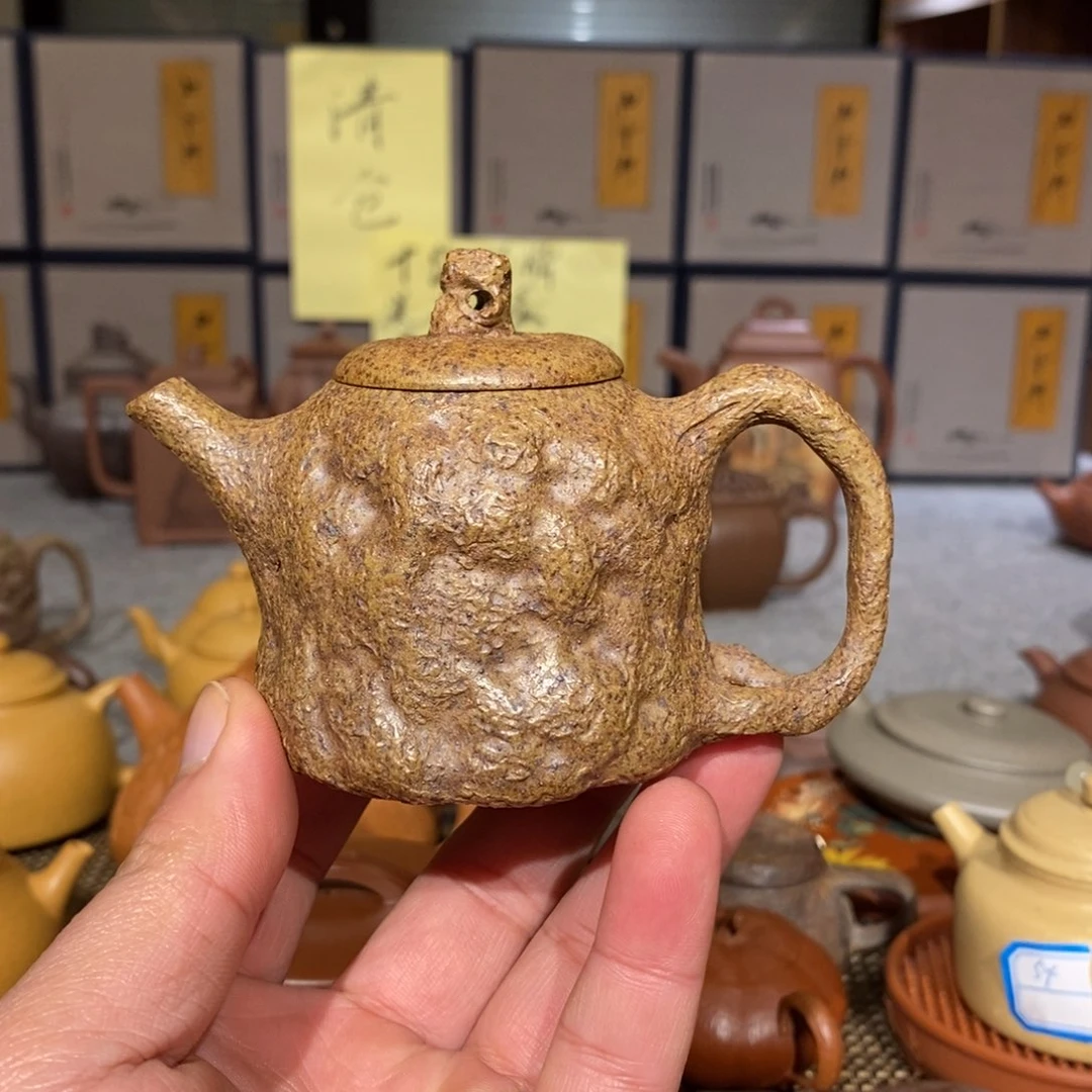 紫砂茶壶清仓抛货柴烧窑变小供春130cc