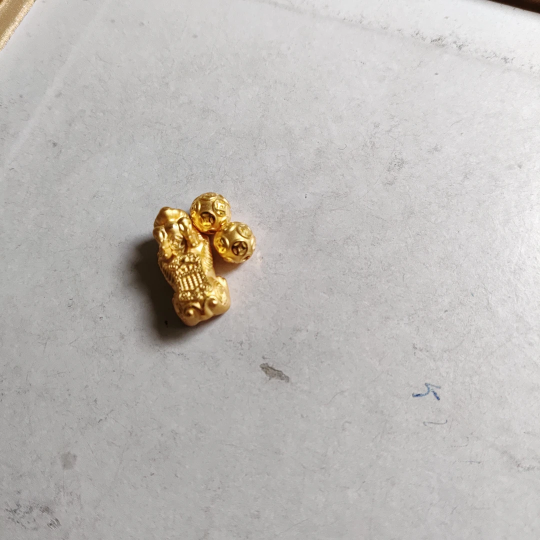 金元宝足金999貔貅珠子首饰
