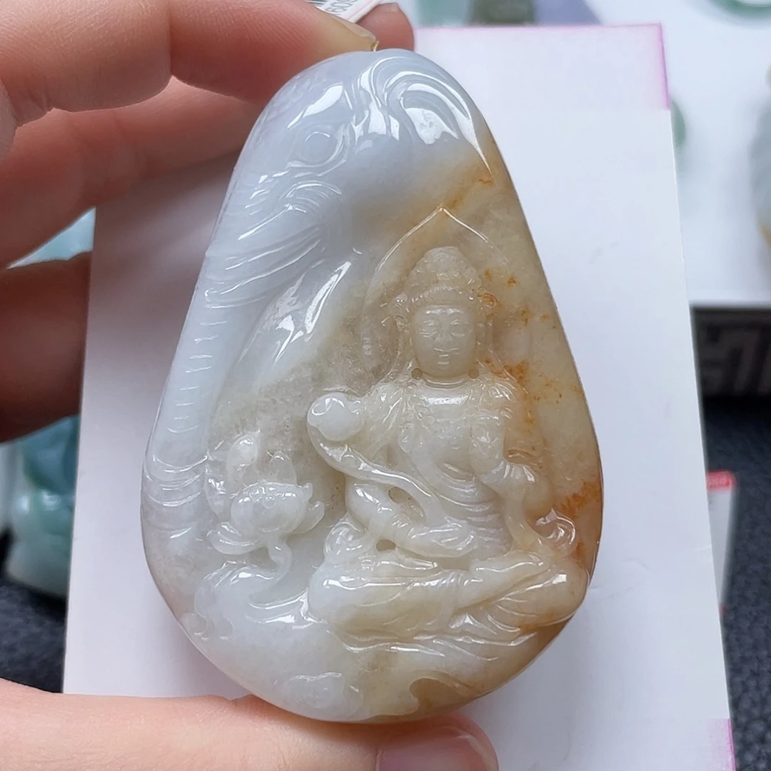 翡翠未镶嵌颈饰普贤