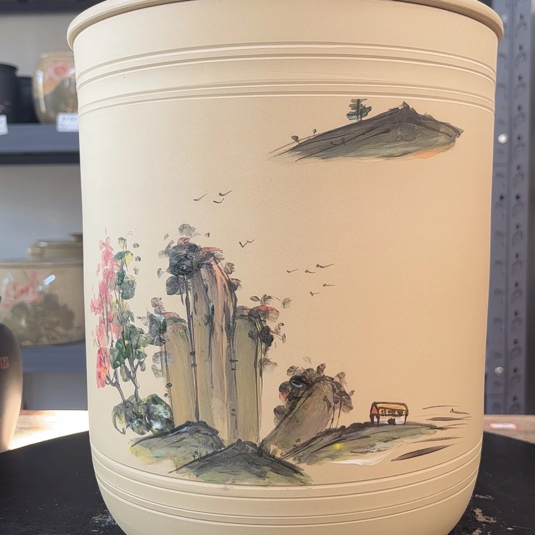 罐白泥哑光存茶缸九饼缸