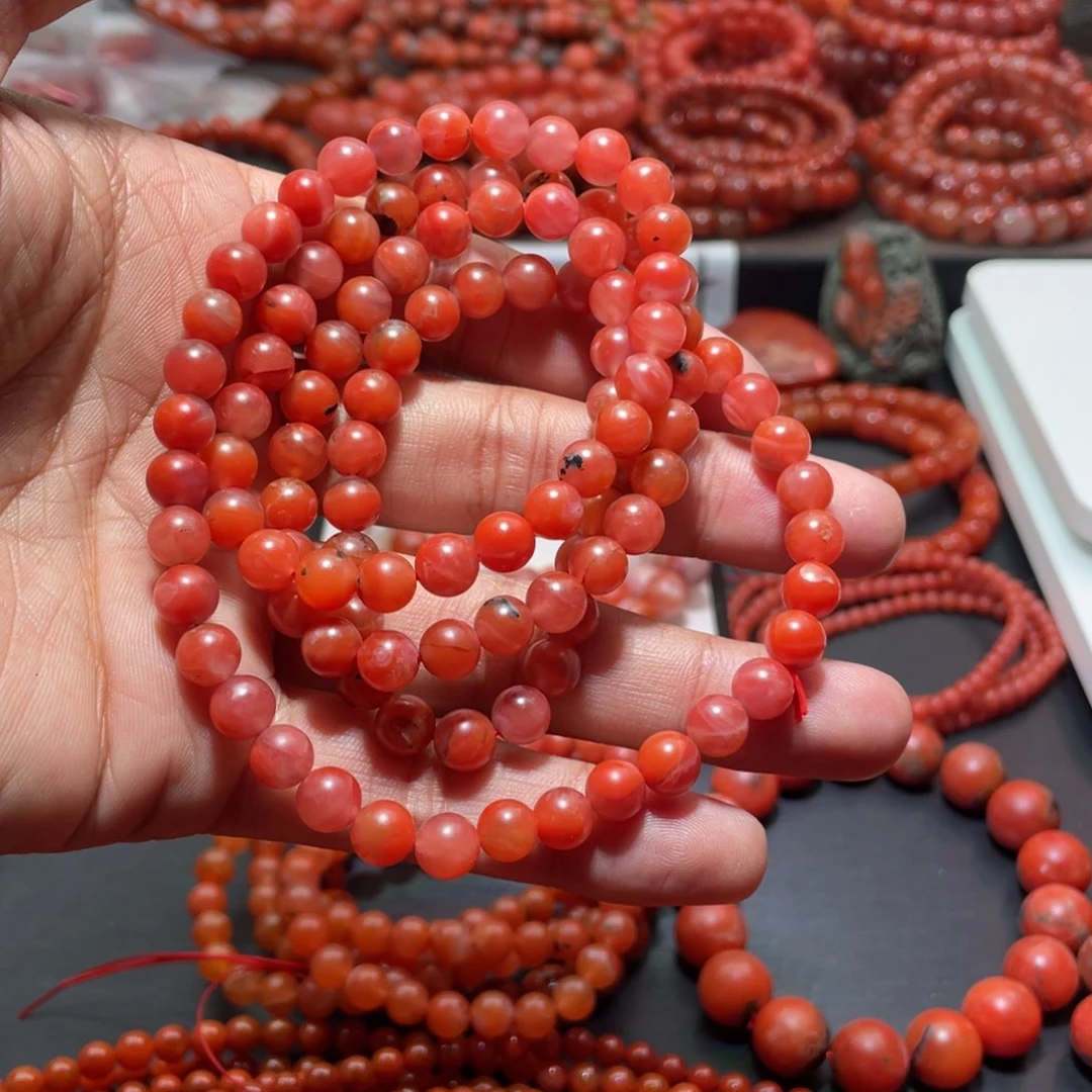 南红玛瑙手链未镶嵌