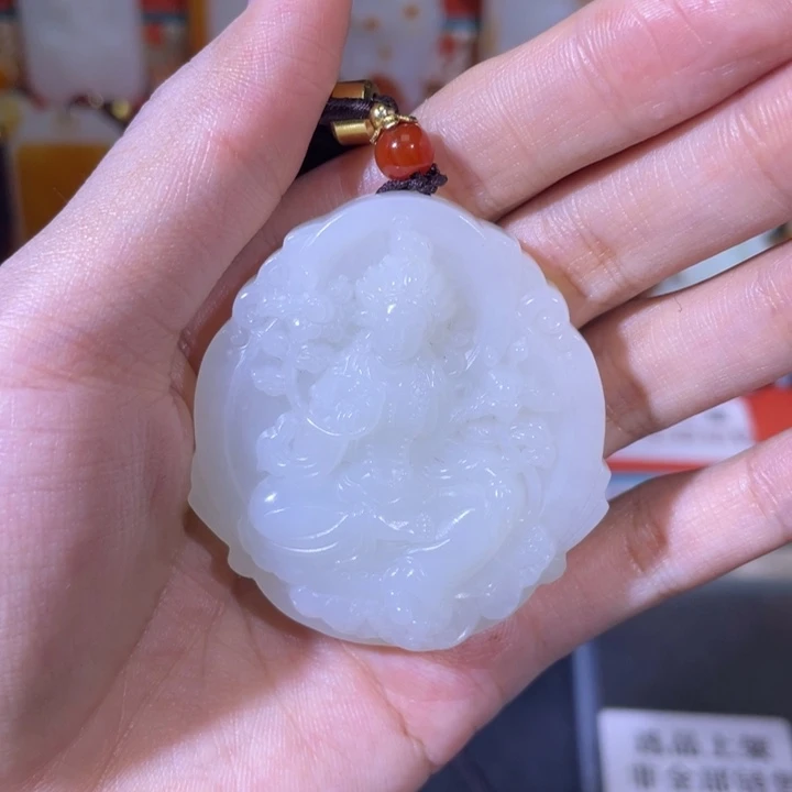 和田玉未镶嵌挂件清**尘