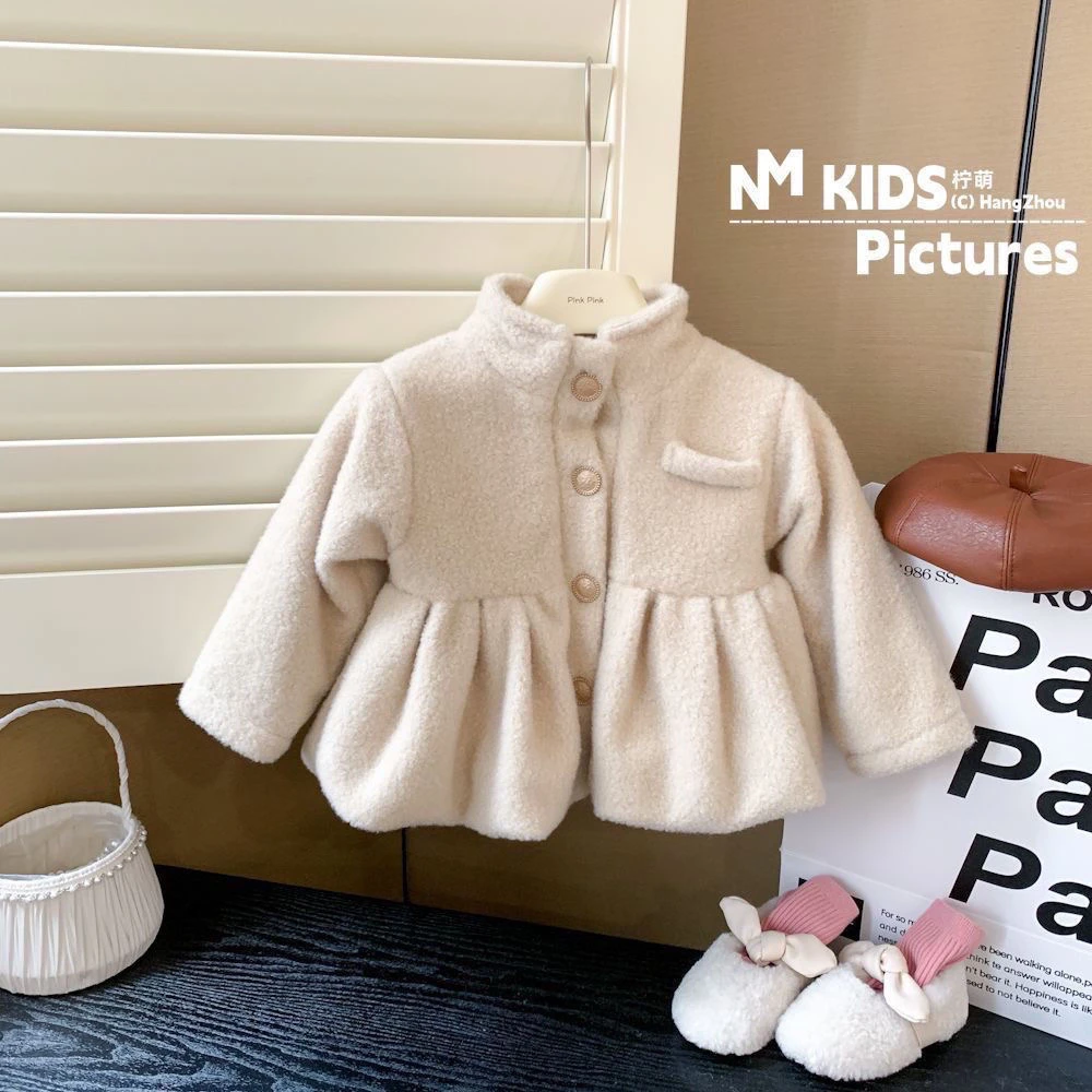 女童韩版秋冬装2024新款女宝宝冬季洋气小香风外套