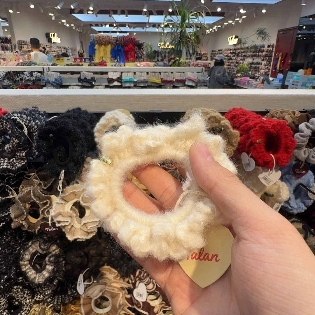 白色毛线发圈哦哦哦哦哦