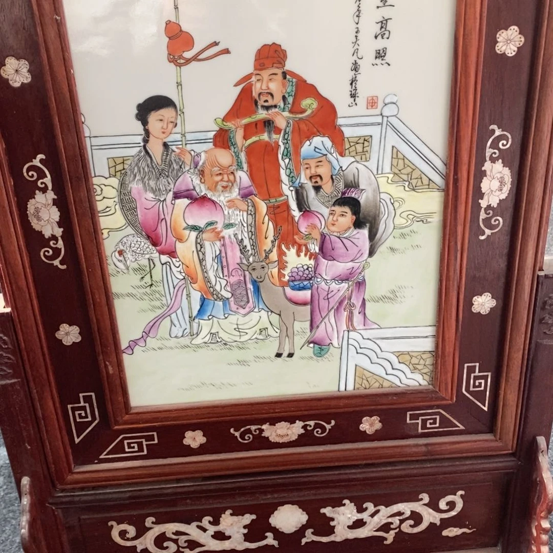 瓷片感*景德镇瓷板画柴窑烧制