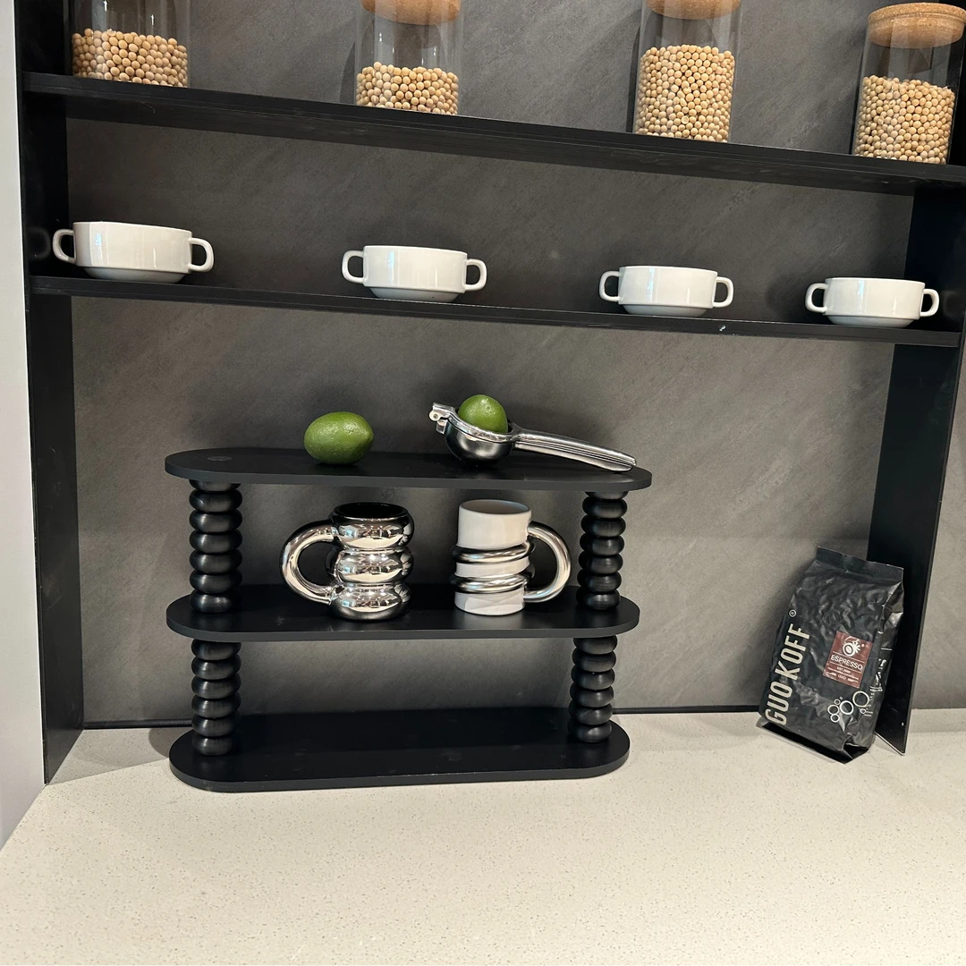 设计款艺术三层杯架置物架玄关收纳收拾收纳盘