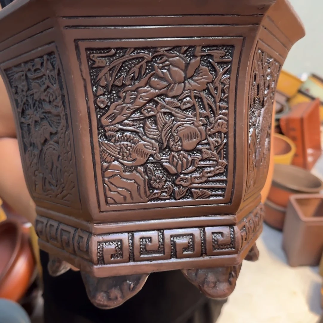 紫砂花盆口径26.22口径