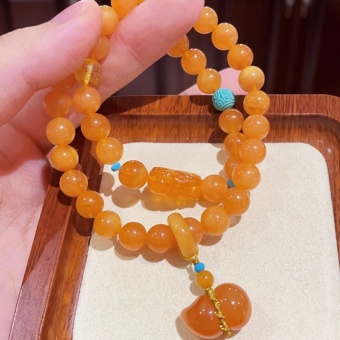 蜜蜡手链未镶嵌手串