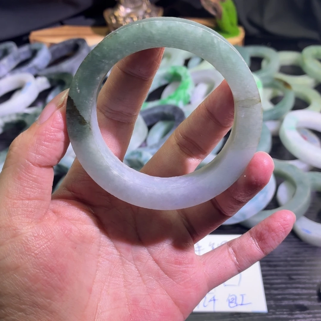 定制翡翠未镶嵌天然纹理随机，追求完美者慎拍