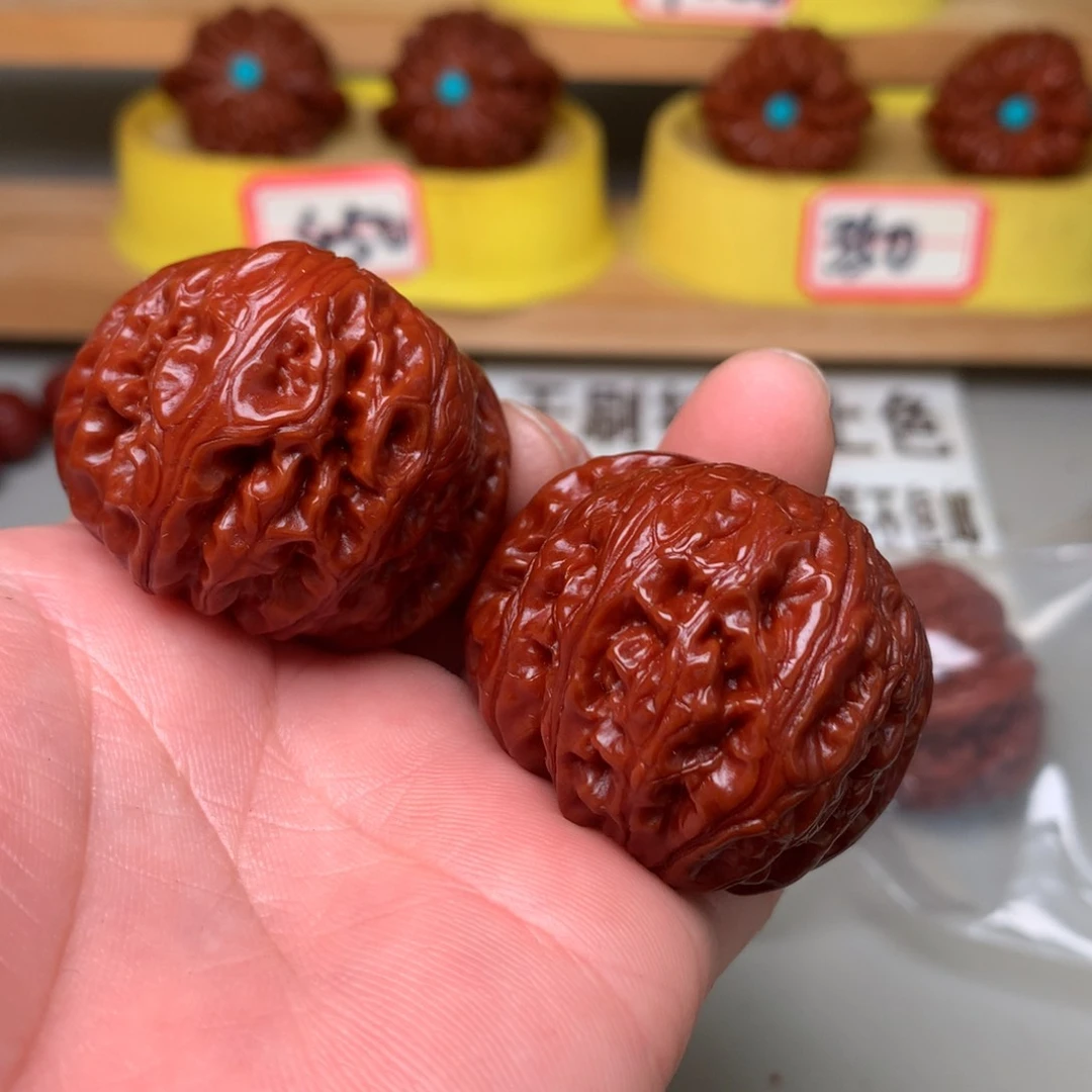 文玩核桃把件空*元宝