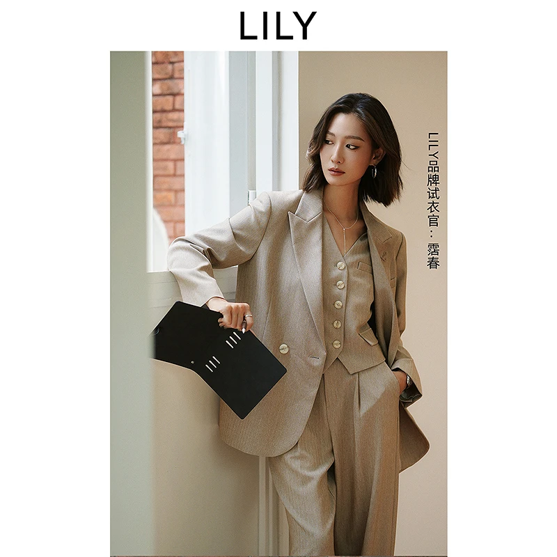 【套装】LILY2025新款老钱风戗驳领通勤西装套装2931&5938&0907