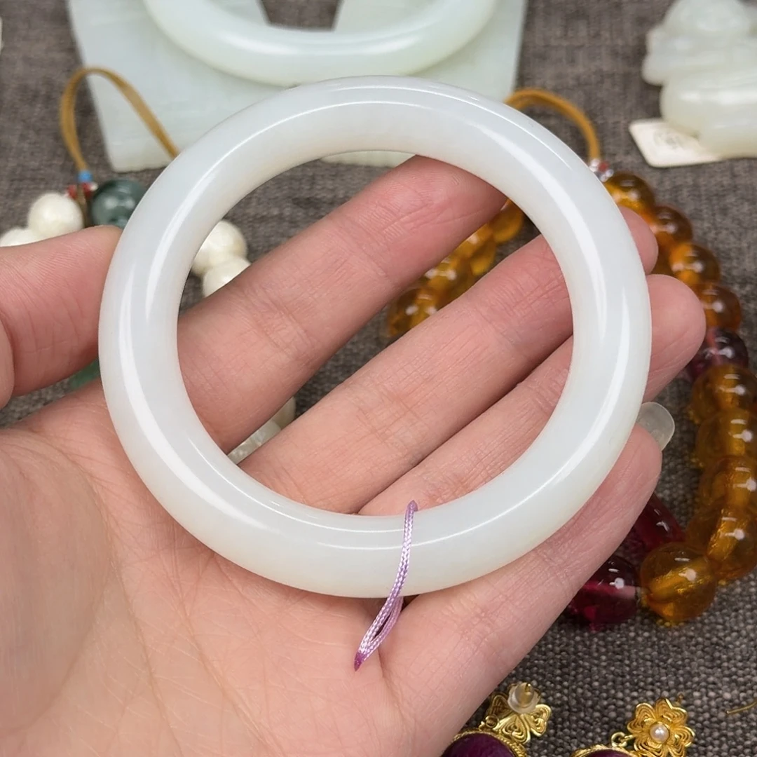 光***者和田玉（糖玉）未镶嵌手镯和田玉手镯21111