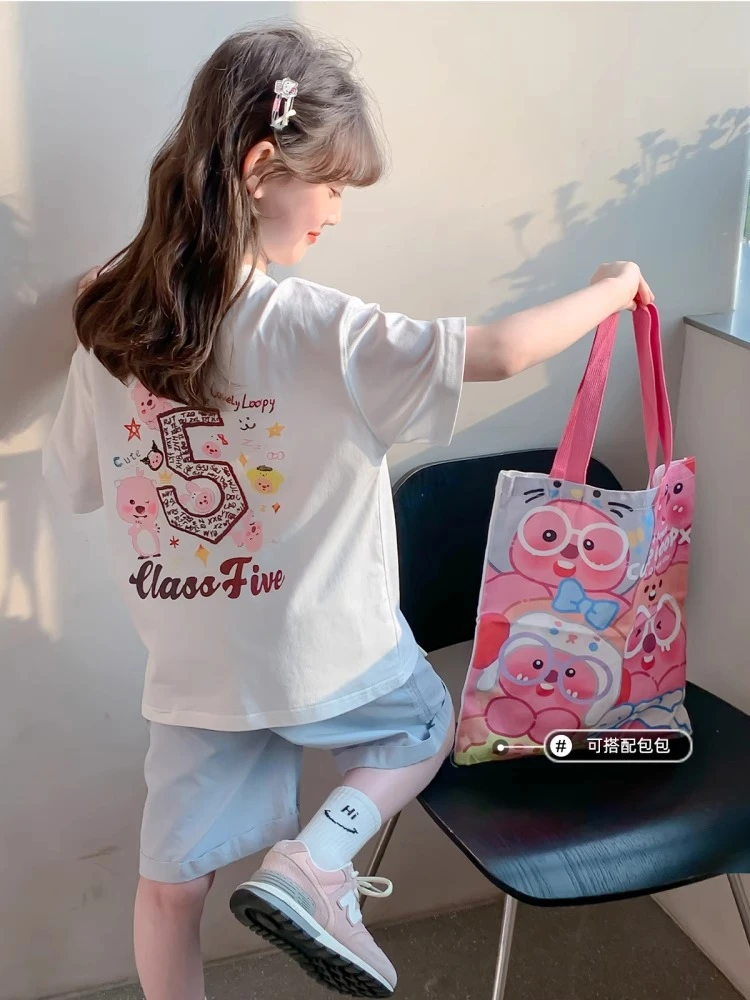 女童短袖t恤夏装2025新款洋气童装女孩超好看半袖儿童上衣夏季薄