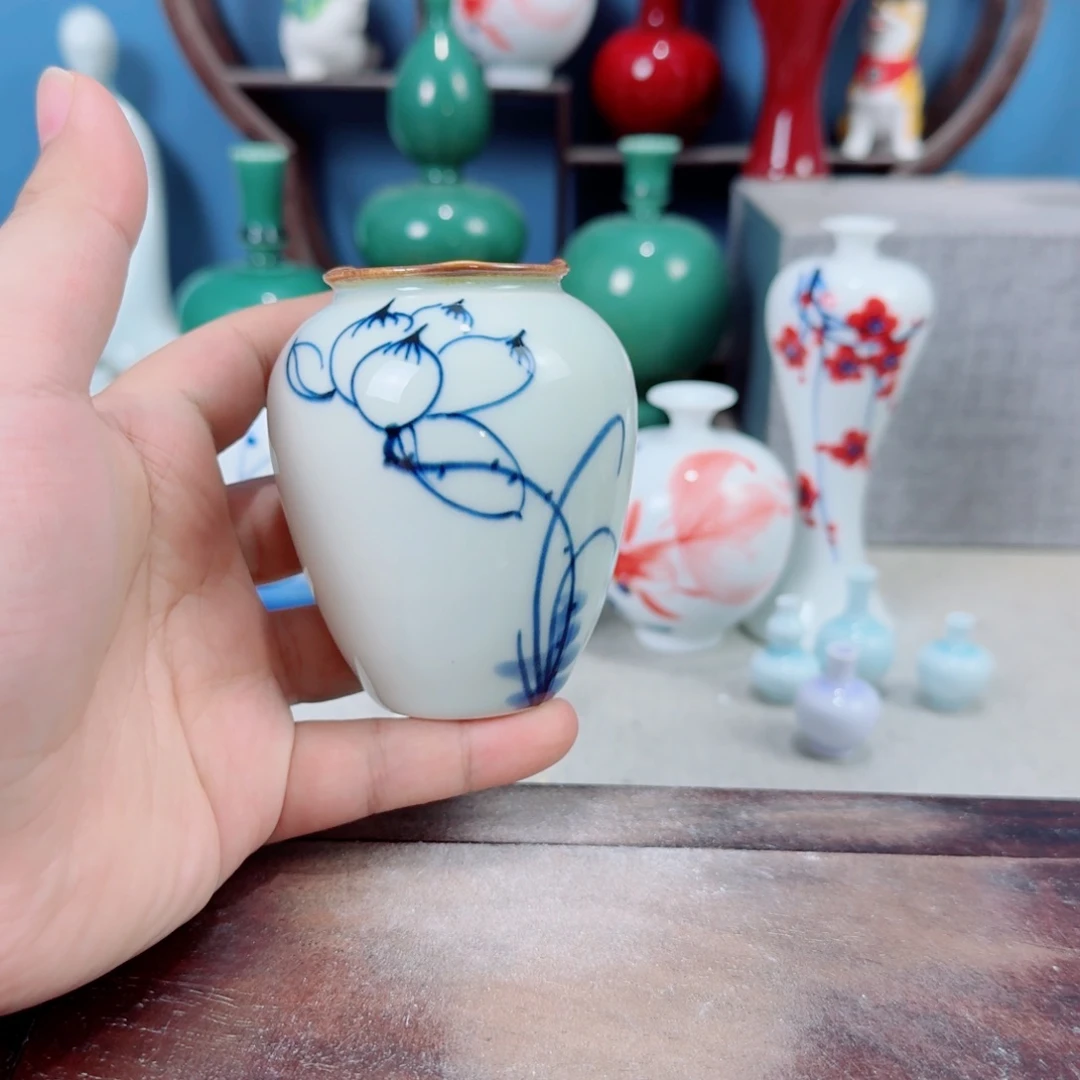 陶瓷手工小花器摆件