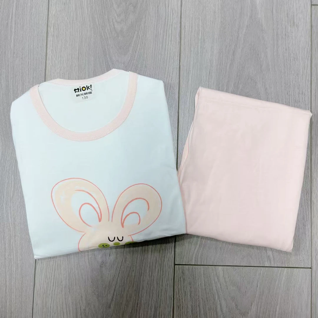 儿童夏季薄款冰川棉家居服套装女童居家睡衣 58247