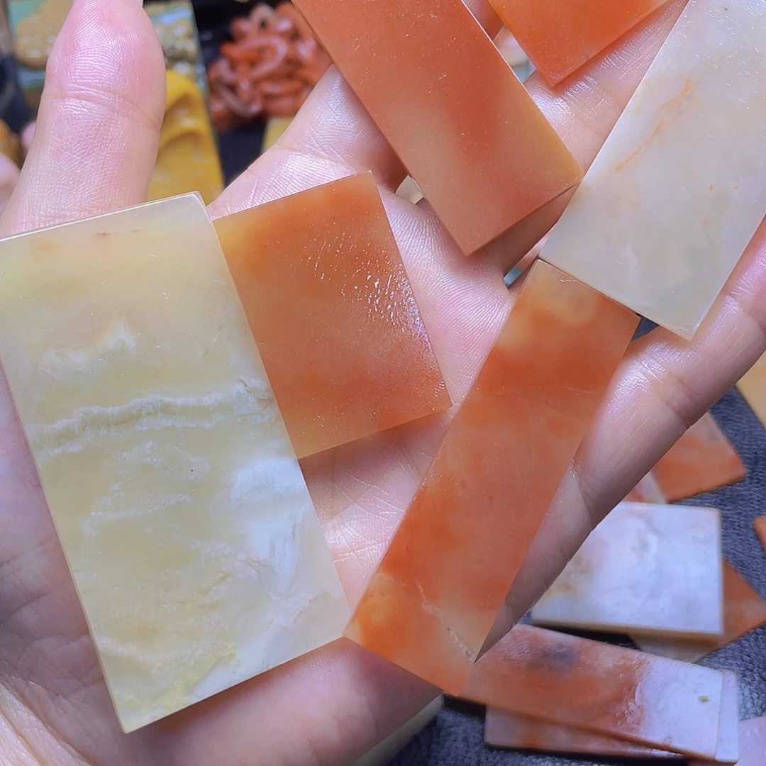 青田石印石墨*片片一组