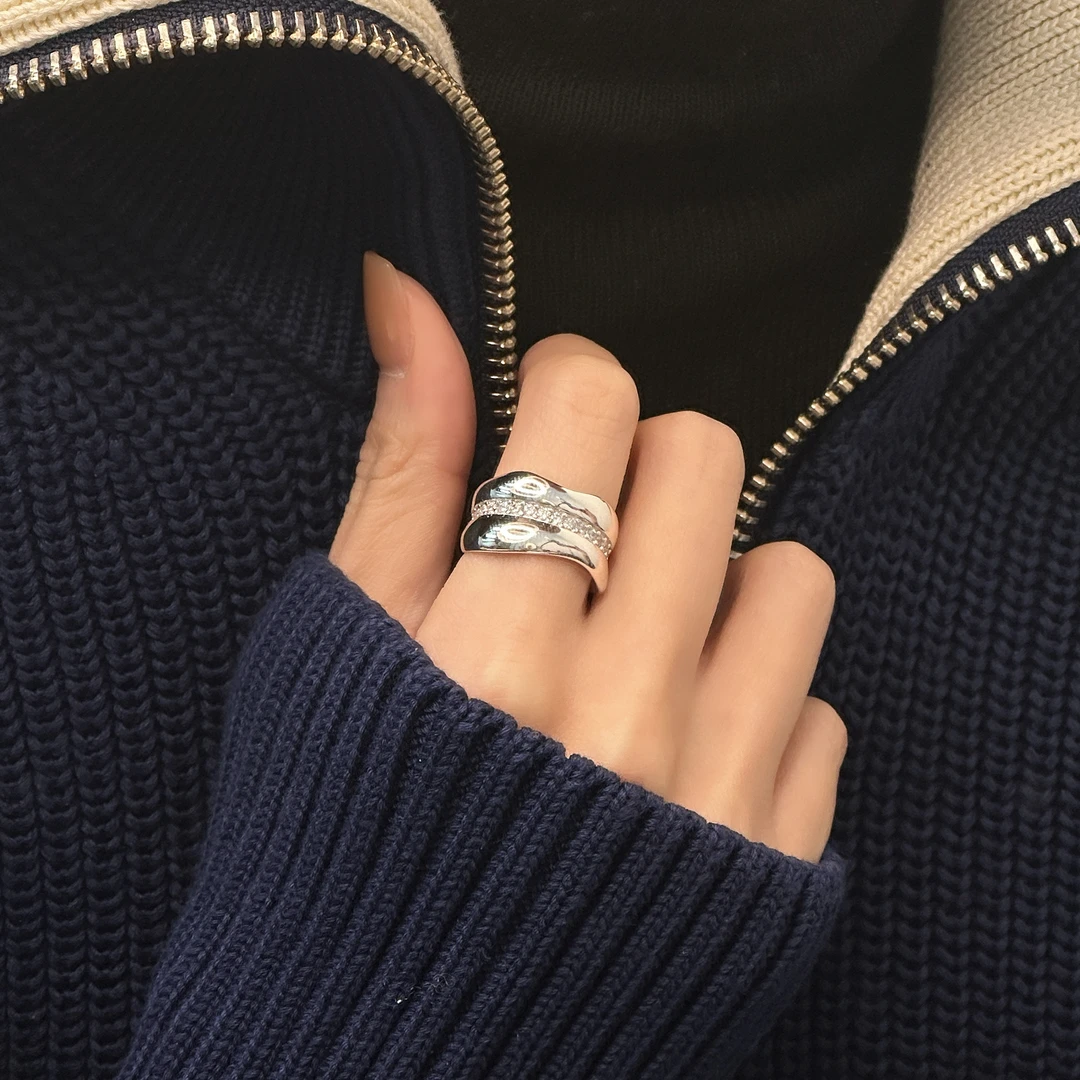 925银戒指 《仙踪林》时尚顶奢设计师款气质叶子百搭纯银戒指