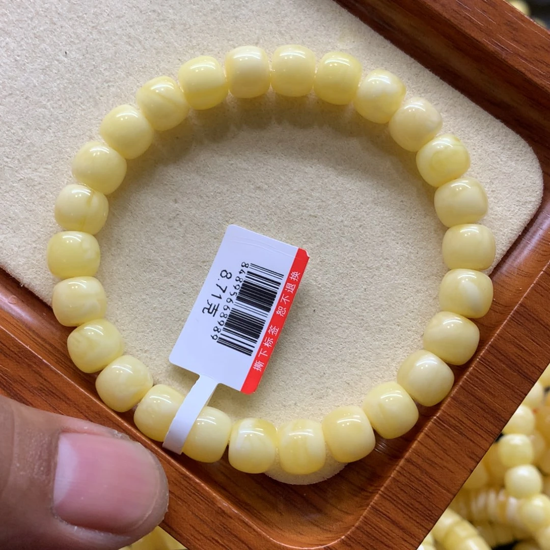 未镶嵌蜜蜡手链蜜蜡