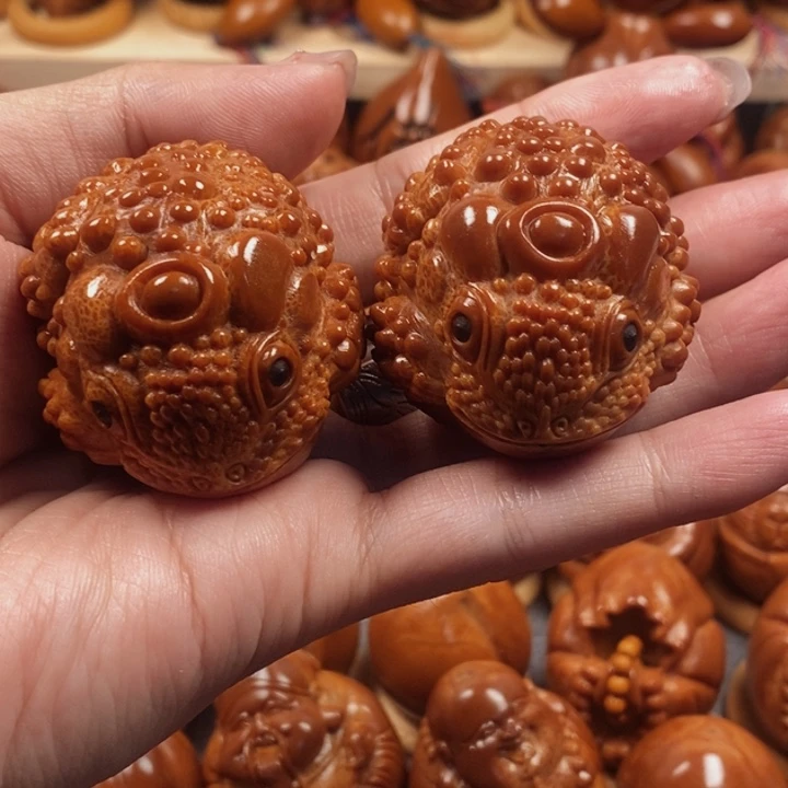 橄榄核手串/手链逝**痕元宝金蟾大尺寸