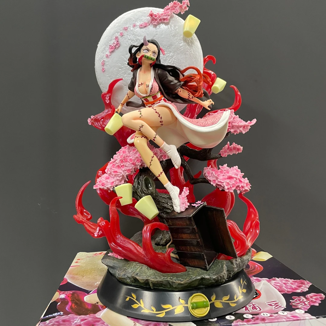 鬼灭之刃鬼化祢豆子手办可发光模型雕像生日礼物摆件