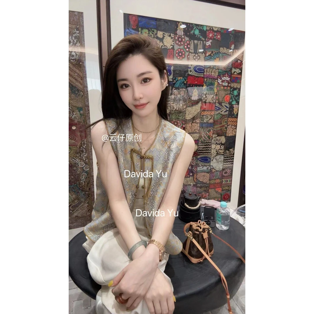 【老钱马甲】风时尚百搭马甲 夏季新中式轻奢无袖上衣 C6125