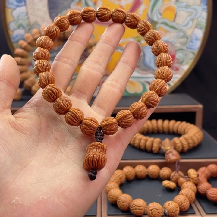 桃核手串龙纹桃核黑龙