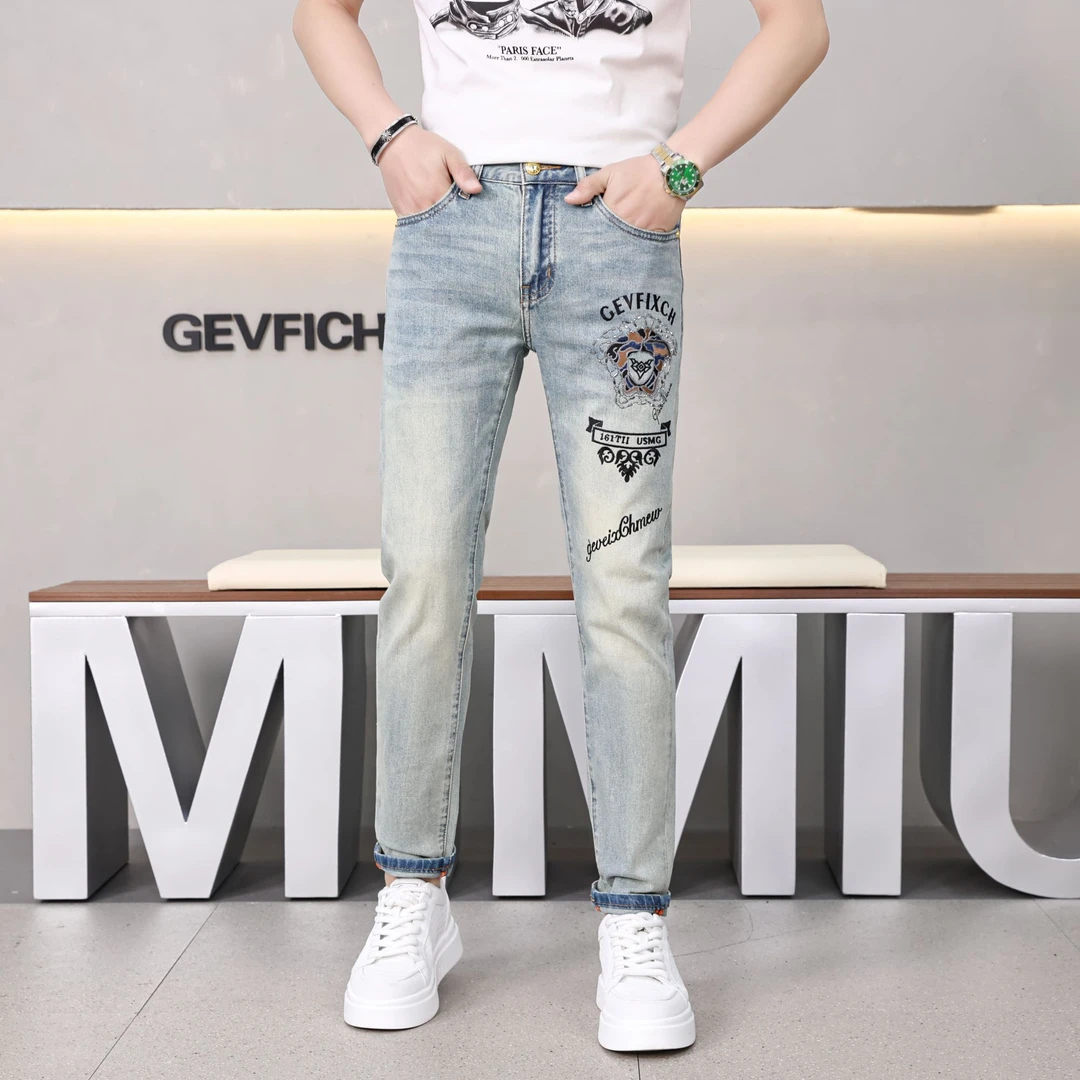 【2025春夏款】欧版男士牛仔裤显瘦轻奢弹力长裤