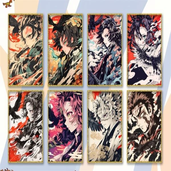 大白兔潮玩鬼灭之刃a5决战系列水晶镜面大卡