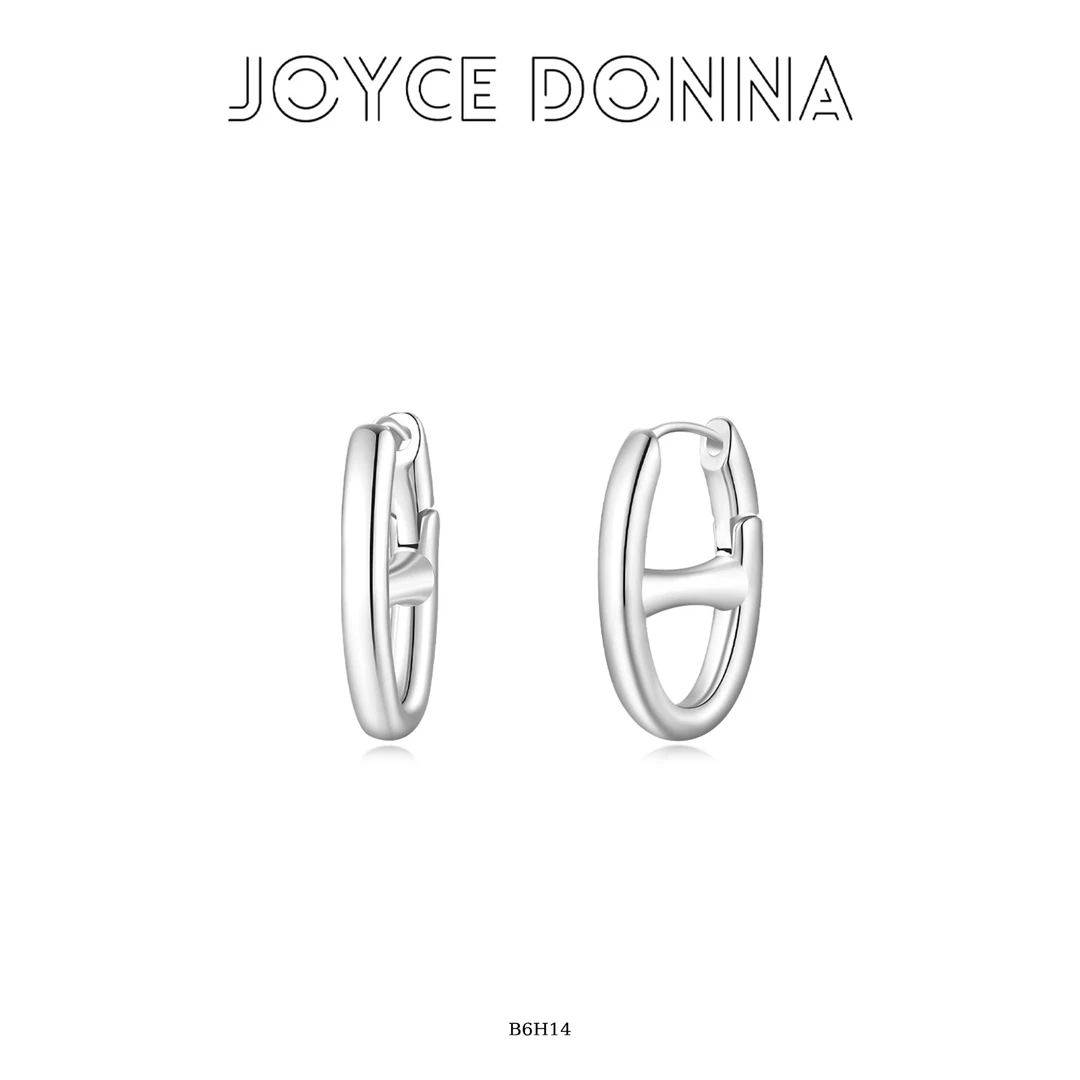 G XIAOXIAO 镀K金 法式高级感气质百搭银色猪鼻子耳环 B6H14