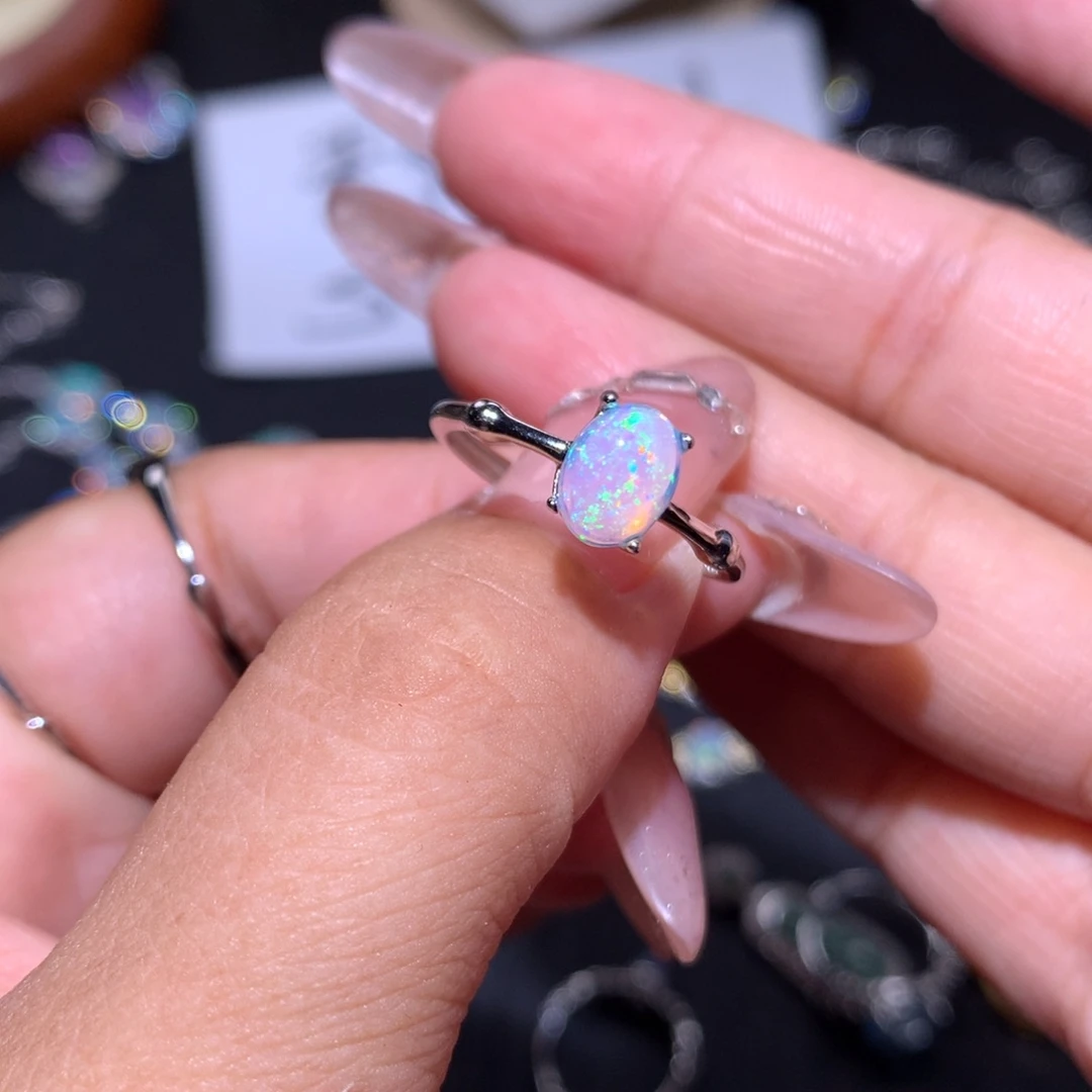 【闪购商品】水晶戒指银S925镶嵌下*天戒指