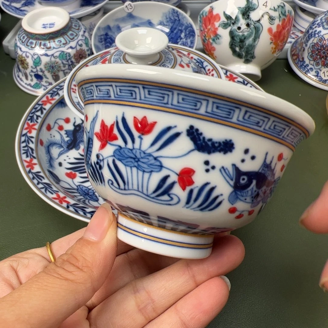 陶瓷景德镇纯手工纯手绘茶具木木25