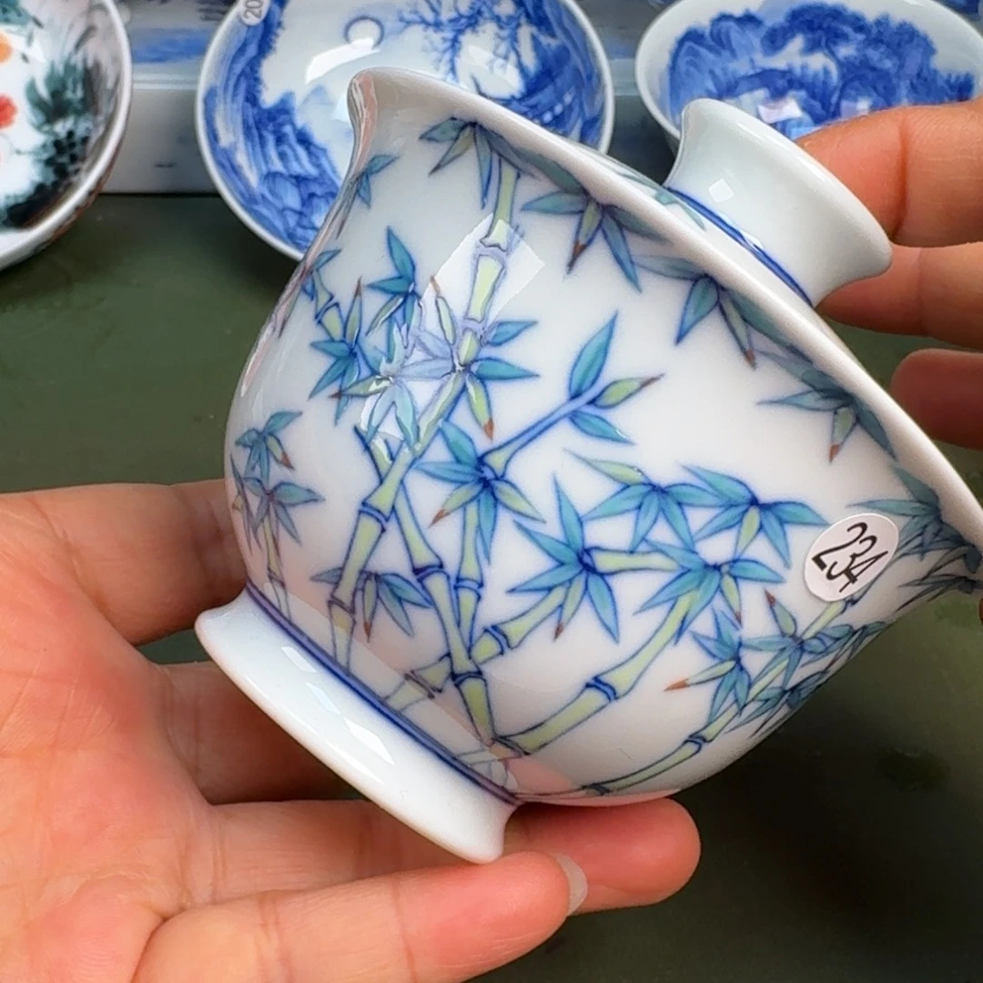 瓷景德镇纯手绘茶圆圆234