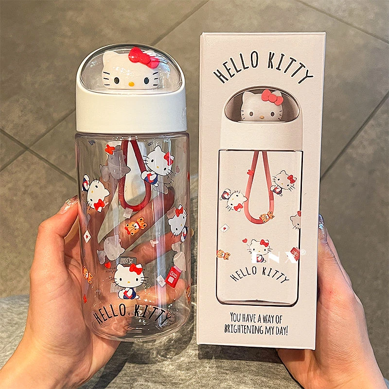 HelloKitty女生高颜值水杯2025新款儿童太空杯学生上学随手杯子