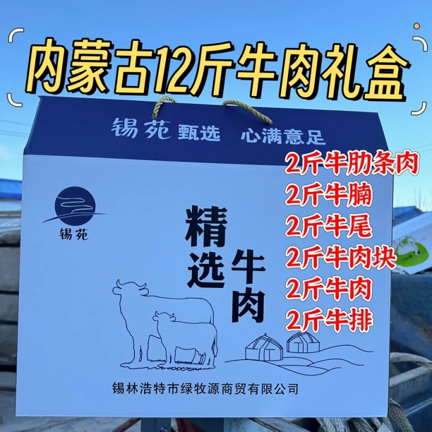 12斤内蒙古牛肉礼盒 过年送礼 内蒙古特产