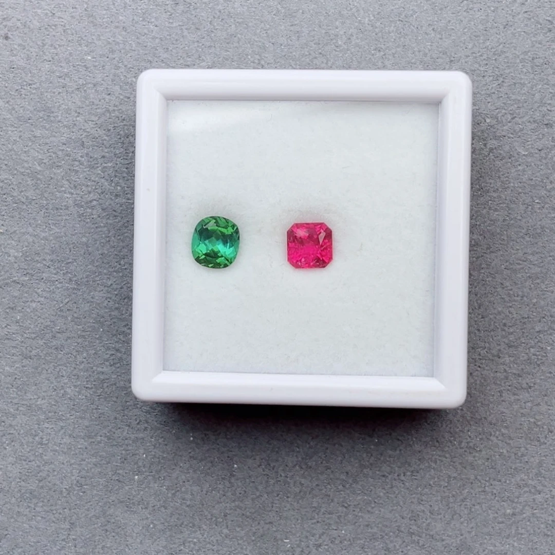 花***。碧玺珠宝半成品未镶嵌天然2P