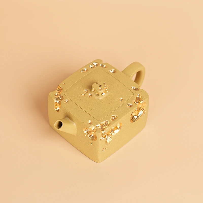 【闪购商品】一方凝时扁方口段泥家用紫砂壶D494